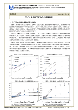 マイナス金利下での内外債券投資 - しんきんアセットマネジメント投信