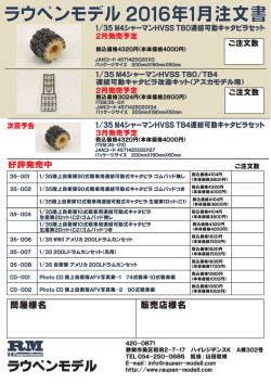 ラウペンモデル 2016年1月注文書 - Raupen Modell ラウペンモデル