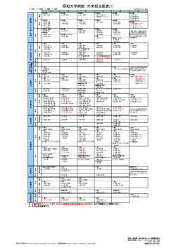 初診・専門外来担当医一覧表の一括ダウンロード（2016年2月