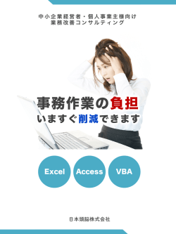 業務改善コンサルティング パンフレット