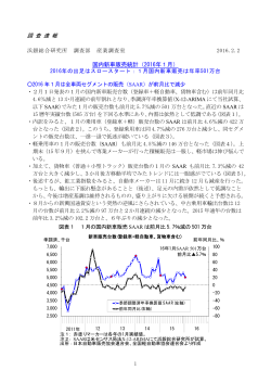 調 査 速 報 国内新車販売統計（2016年1月）