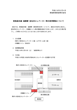 東海道本線 逢妻駅 改札内エレベーター等の使用開始について