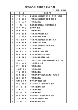 （資料)審議会委員名簿 （PDF 59.5KB）