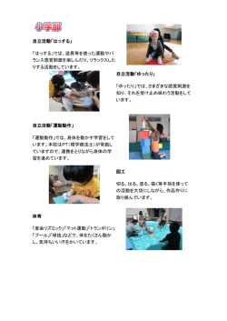 自立活動「はっする」 「はっする」では、遊具等を使った運動やバ ランス