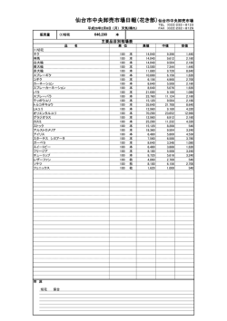 （花き部）仙台市中央卸売市場