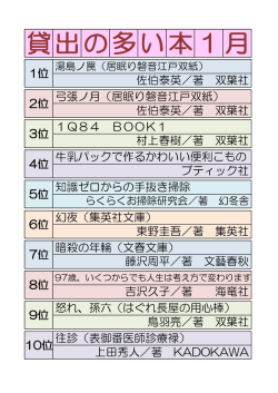貸出の多い本 1 月