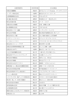 出展事業者一覧 [PDFファイル／114KB]