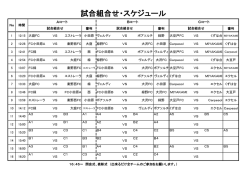 試合組合せ・スケジュール