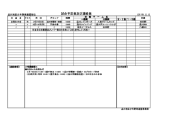 試合予定表及び連絡表 - 品川地区少年野球連盟