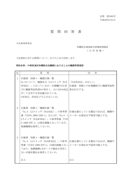 質 問 回 答 書