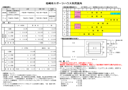 柏崎市スポーツハウス利用案内
