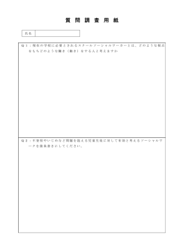 質 問 調 査 用 紙