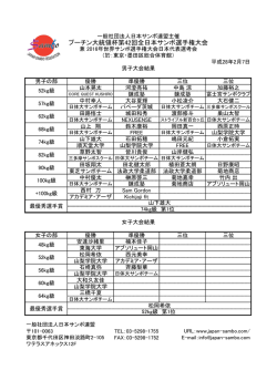 プーチン大統領杯第42回全日本サンボ選手権大会
