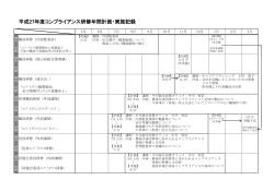 平成27年度コンプライアンス研修年間計画・実施記録