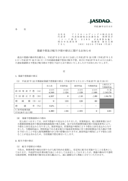 業績予想及び配当予想の修正に関するお知らせを掲載いたしました。