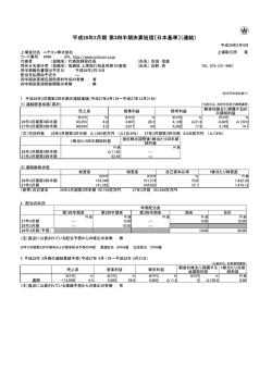 (平成28年)3月期 第3四半期決算短信