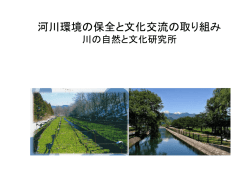マスター サブタイトルの書式設定 河川環境の保全と文化交流の取り組み