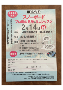 プロ戦見学&レッスン参加申込書