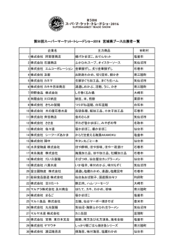 （別添一覧のとおり） [PDFファイル／117KB]