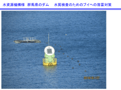 水資源機構様 群馬県のダム 水質検査のためのブイへの落雷対策