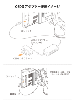 OBDⅡコネクターへ （OBD12-FP） OBDⅡアダプター DCジャック DC