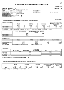 平成28年3月期 第3四半期決算短信〔日本基準〕(連結)
