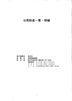 公売財産一覧・明細（坂井市27-8）（PDF形式：777KB）