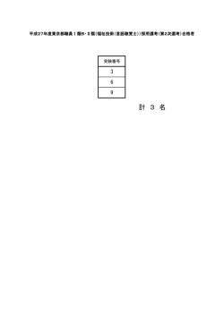 （福祉技術【言語聴覚士】）採用選考 第2次選考合格