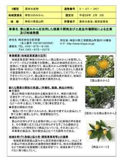 葉山夏みかんを活用した焼菓子開発及び土産品市場開拓