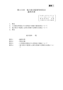 資料1 議事次第（PDF形式：165KB）
