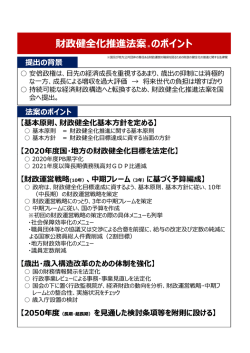 財政健全化推進法案 ※ のポイント