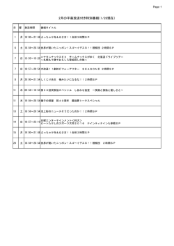 2月の字幕放送付き特別番組（1/26現在）
