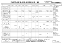 H28年度計画表を掲載しました。