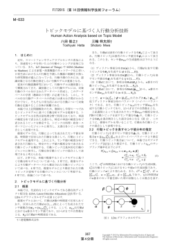 トピックモデルに基づく人行動分析技術