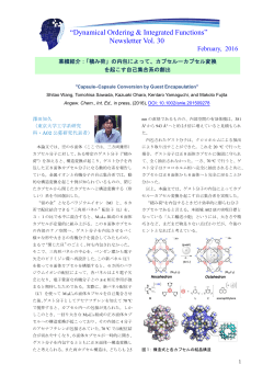第30号（2016年2月発行）5ページ - 生命分子システムにおける動的秩序
