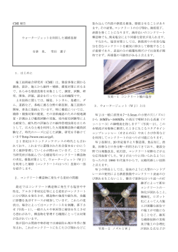 CMI 報告 ウォータージェットを利用した補修技術 谷倉 泉、 雪田 憲子 1