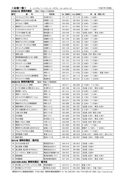 TEL (054) FAX (054) 郊外の宿 静岡市葵区・駿河区