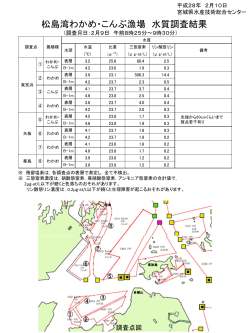 松島湾わかめ・こんぶ漁場水質調査結果 [PDFファイル／381KB]