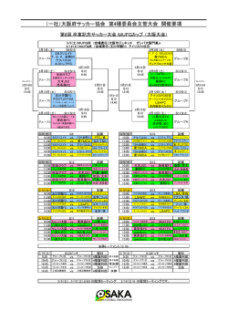 （一社）大阪府サッカー協会 第4種委員会主管大会 開催要項
