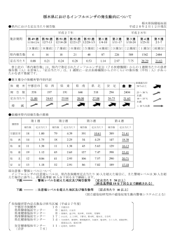 栃木県におけるインフルエンザの発生動向について（PDF：137KB）