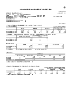 平成28年9月期 第1四半期決算短信〔日本基準〕（連結）