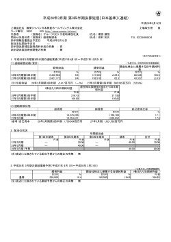 平成28年3月期 第3四半期決算短信