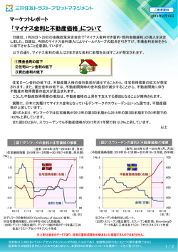 マーケットレポート 「マイナス金利と不動産価格」について