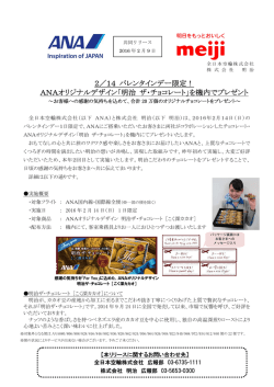 14 バレンタインデー限定！ ANAオリジナルデザイン「明治 ザ・チョコレート」