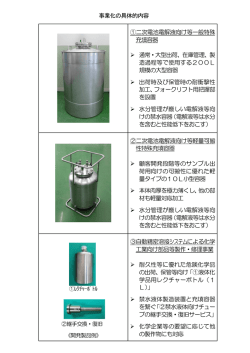 事業化の具体的内容 （PDF : 164KB）
