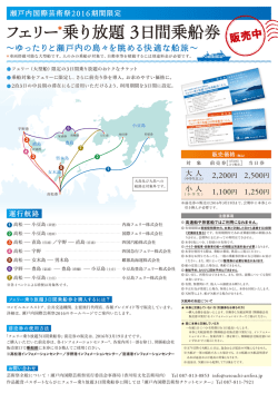 フェリー ＊乗り放題 3日間乗船券