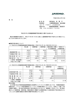 平成 28 年2月 10 日 各 位 会 社 名 株式会社 栄 電 子 代表者名 代表