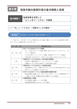 福島市観光振興計画の基本戦略と施策 第8章