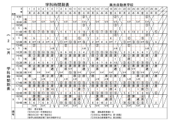学科時間割表 美池自動車学校