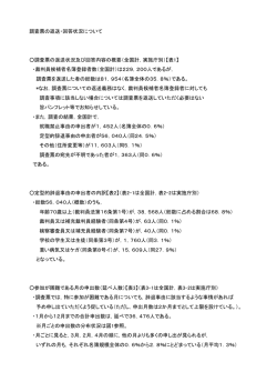調査票の返送・回答状況について
